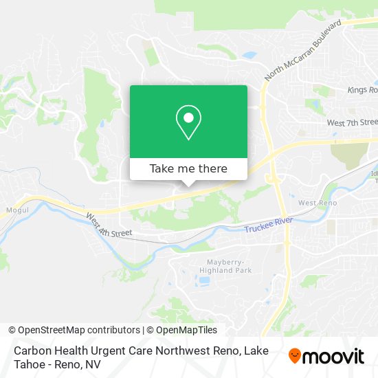 Carbon Health Urgent Care Northwest Reno map