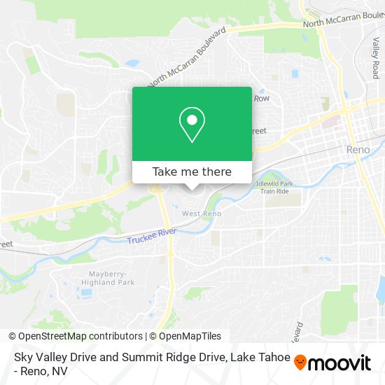 Mapa de Sky Valley Drive and Summit Ridge Drive