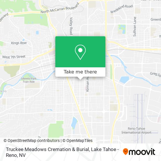Mapa de Truckee Meadows Cremation & Burial