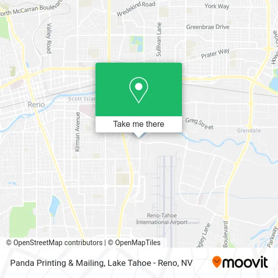 Panda Printing & Mailing map