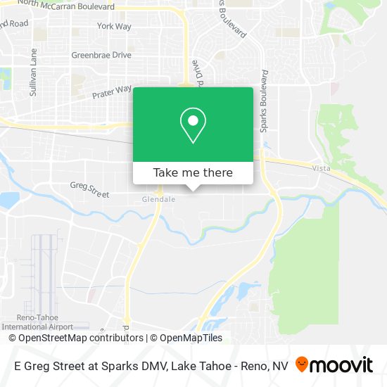 E Greg Street at Sparks DMV map