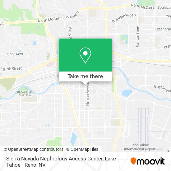 Mapa de Sierra Nevada Nephrology Access Center