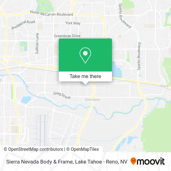 Sierra Nevada Body & Frame map