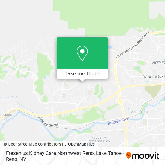 Fresenius Kidney Care Northwest Reno map