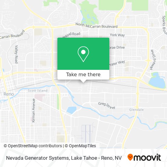 Mapa de Nevada Generator Systems