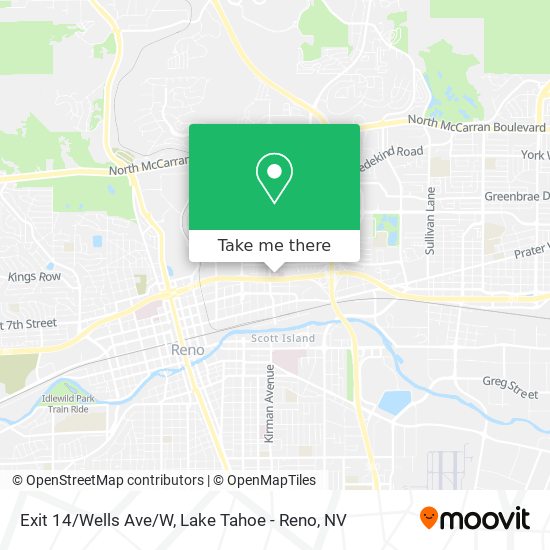 Exit 14/Wells Ave/W map