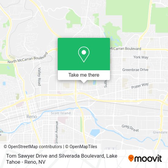 Tom Sawyer Drive and Silverada Boulevard map