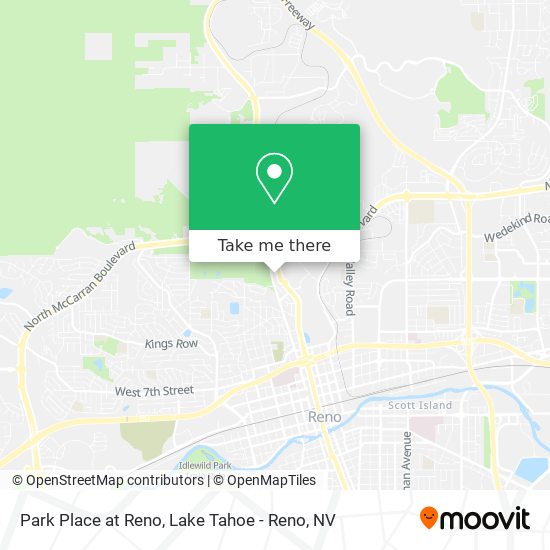 Park Place at Reno map