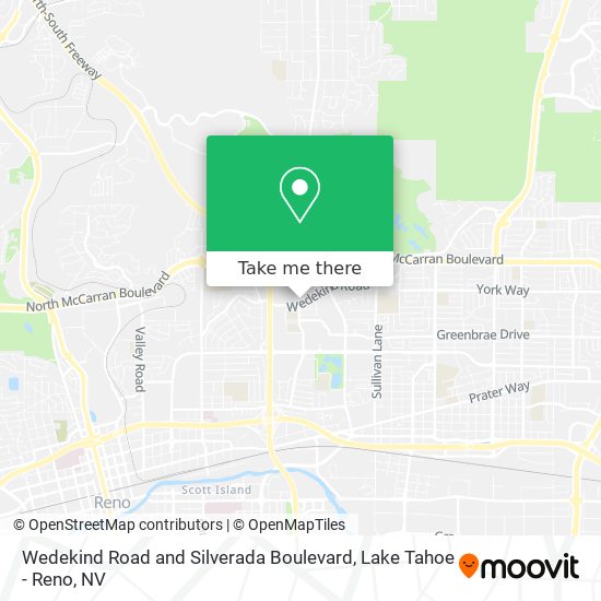 Wedekind Road and Silverada Boulevard map