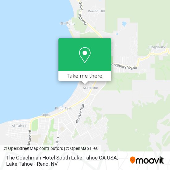 The Coachman Hotel South Lake Tahoe CA USA map