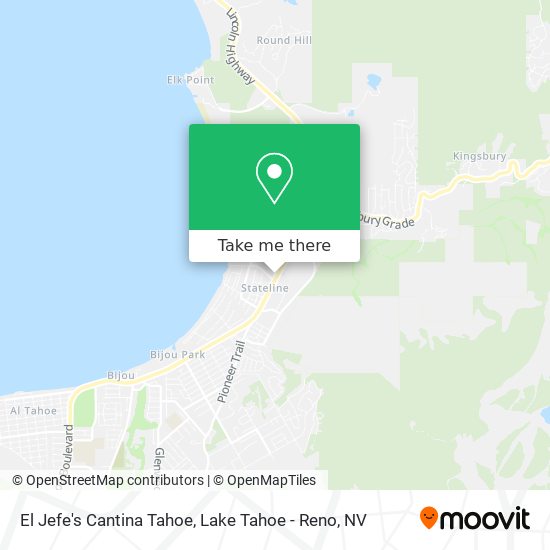 El Jefe's Cantina Tahoe map