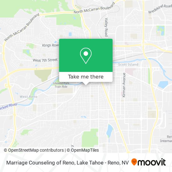 Marriage Counseling of Reno map