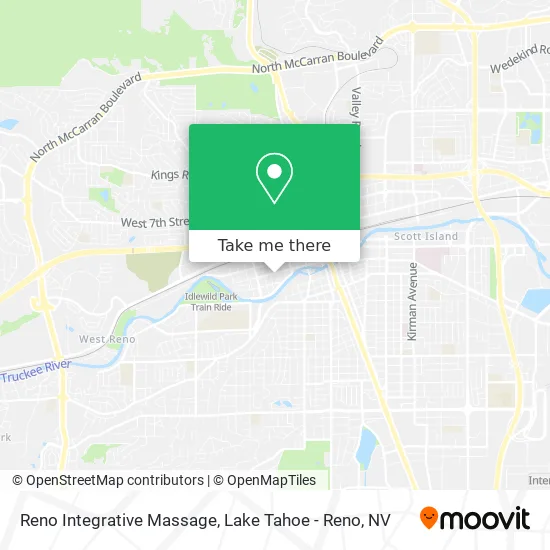 Reno Integrative Massage map