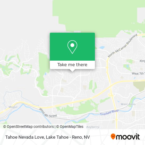 Tahoe Nevada Love map