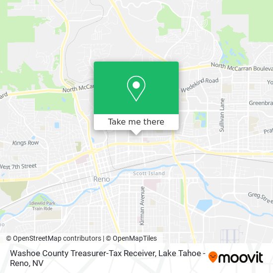 Mapa de Washoe County Treasurer-Tax Receiver