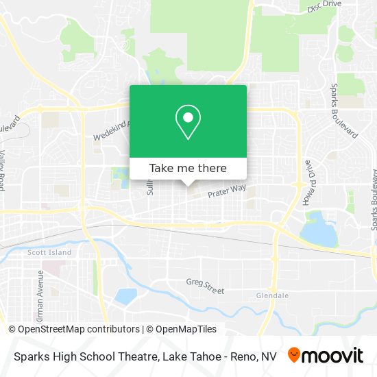 Sparks High School Theatre map