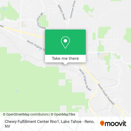 Chewy Fulfillment Center Rno1 map