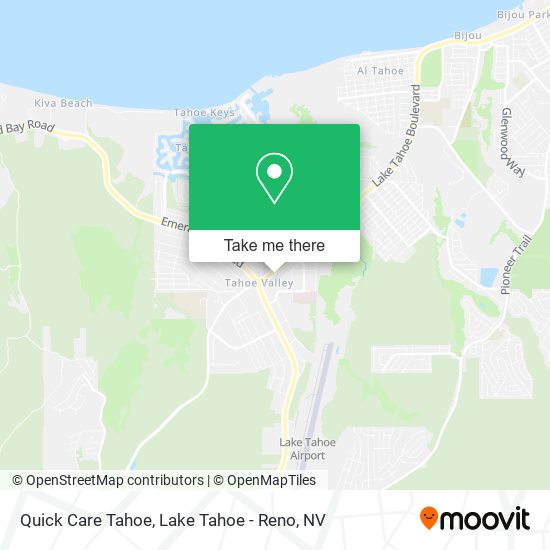 Quick Care Tahoe map
