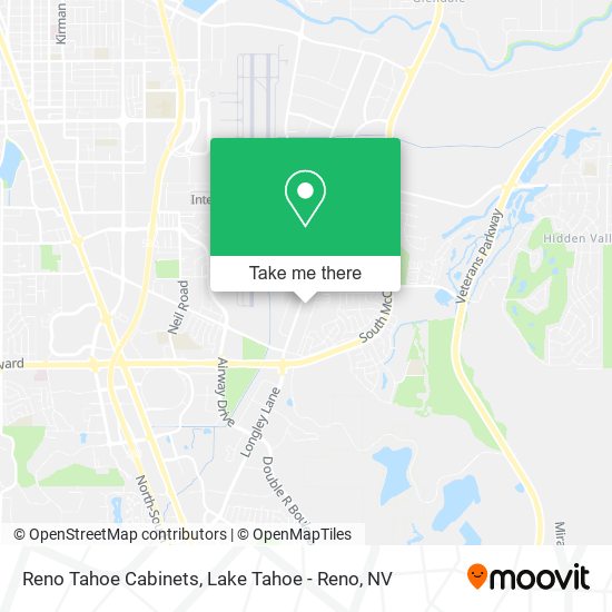 Reno Tahoe Cabinets map