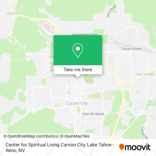 Center for Spiritual Living Carson City map