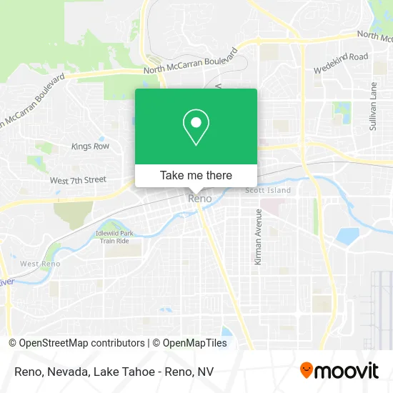 Reno, Nevada map