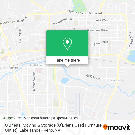 Mapa de O'Brien's; Moving & Storage (O'Briens Used Furniture Outlet)