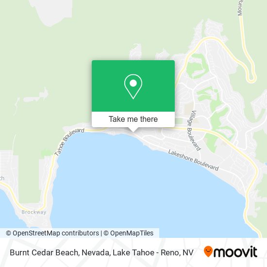 Burnt Cedar Beach, Nevada map