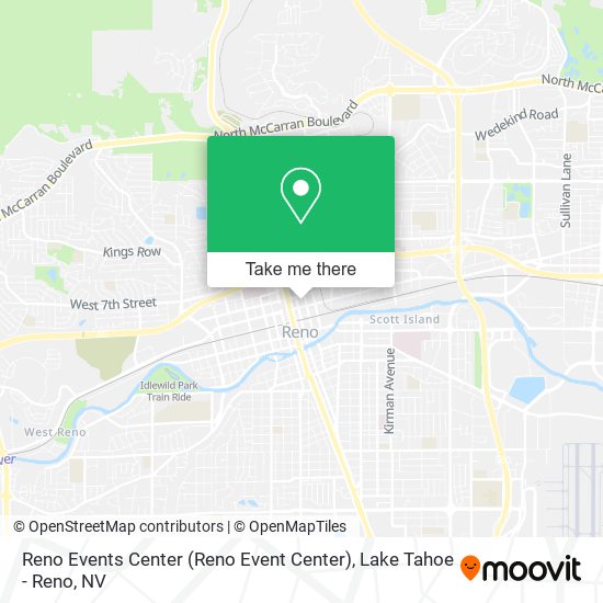 Mapa de Reno Events Center (Reno Event Center)