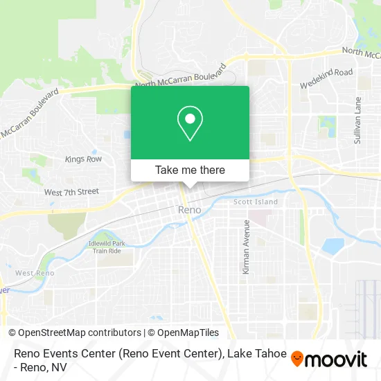 Mapa de Reno Events Center (Reno Event Center)