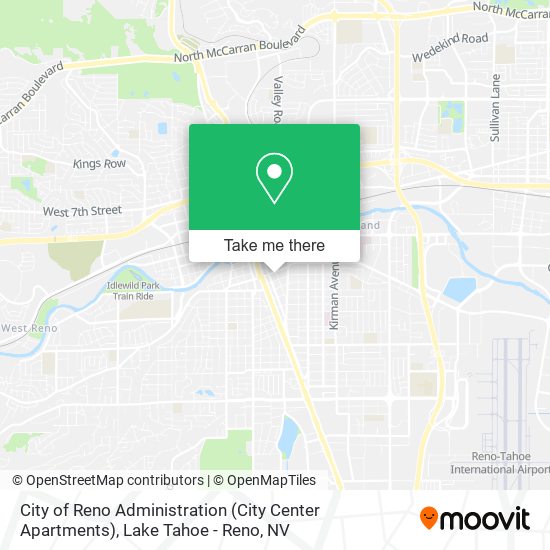 City of Reno Administration (City Center Apartments) map