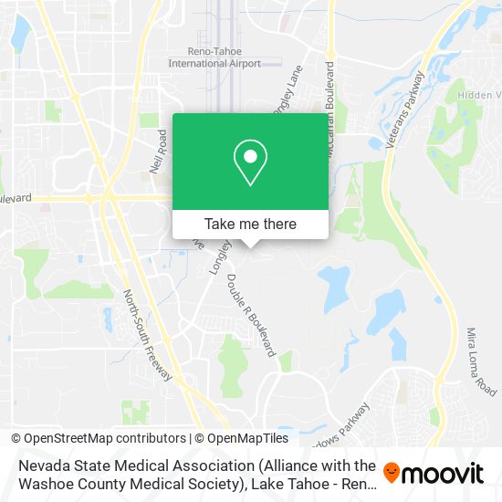 Mapa de Nevada State Medical Association (Alliance with the Washoe County Medical Society)