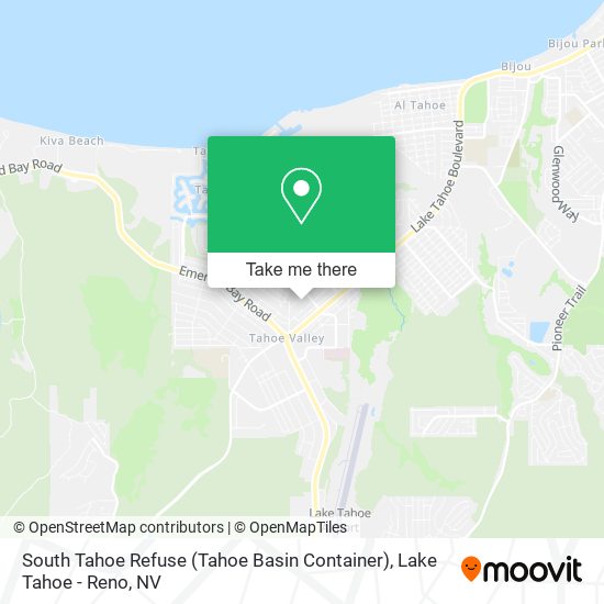 South Tahoe Refuse (Tahoe Basin Container) map