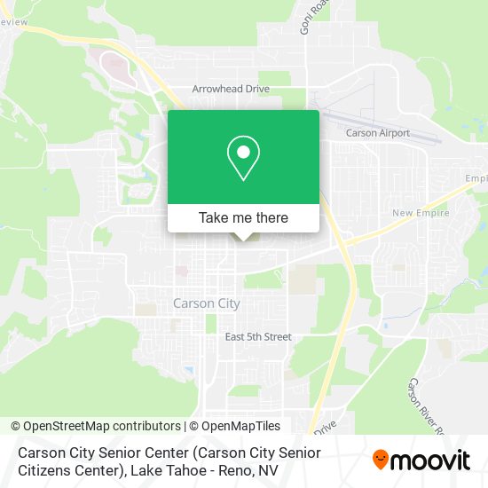 Carson City Senior Center map