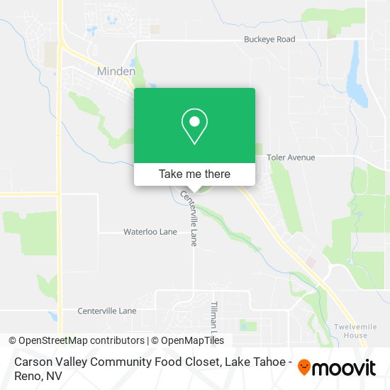 Carson Valley Community Food Closet map