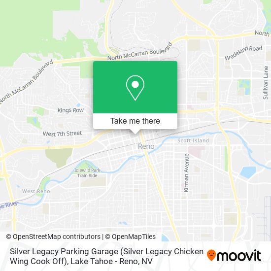 Mapa de Silver Legacy Parking Garage (Silver Legacy Chicken Wing Cook Off)