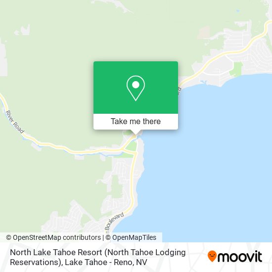 Mapa de North Lake Tahoe Resort (North Tahoe Lodging Reservations)