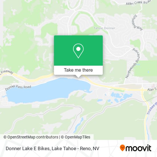 Donner Lake E Bikes map