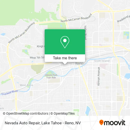 Nevada Auto Repair map