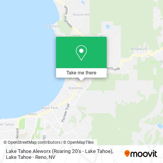 Mapa de Lake Tahoe Aleworx (Roaring 20's - Lake Tahoe)