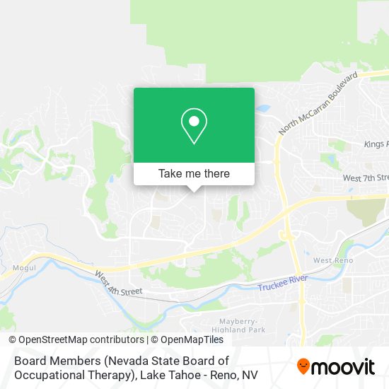 Board Members (Nevada State Board of Occupational Therapy) map