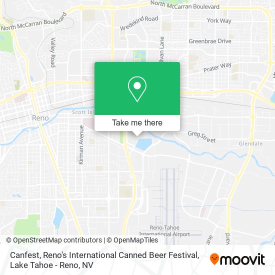 Canfest, Reno's International Canned Beer Festival map