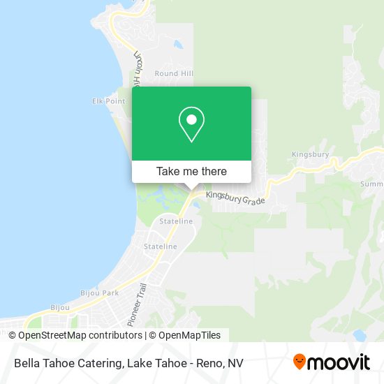 Bella Tahoe Catering map