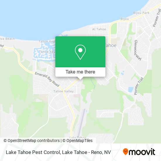 Mapa de Lake Tahoe Pest Control