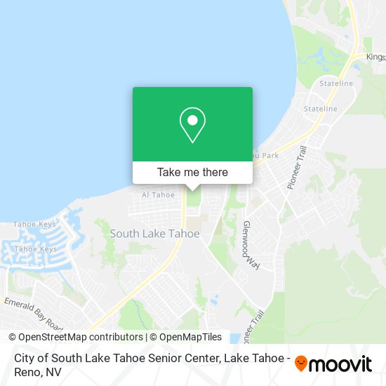 City of South Lake Tahoe Senior Center map