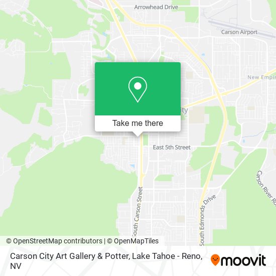 Carson City Art Gallery & Potter map