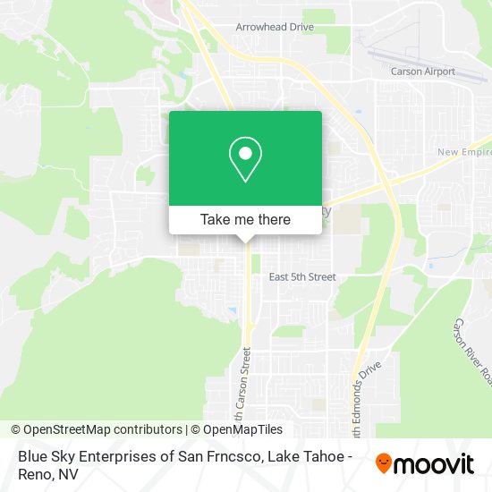 Blue Sky Enterprises of San Frncsco map