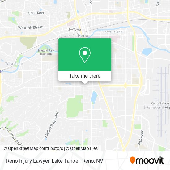 Mapa de Reno Injury Lawyer