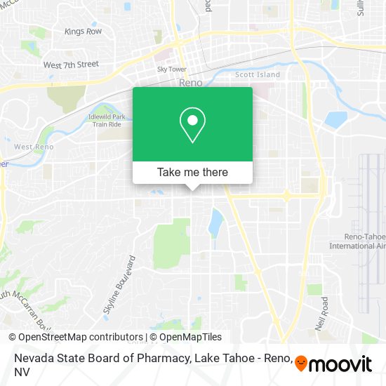 Nevada State Board of Pharmacy map