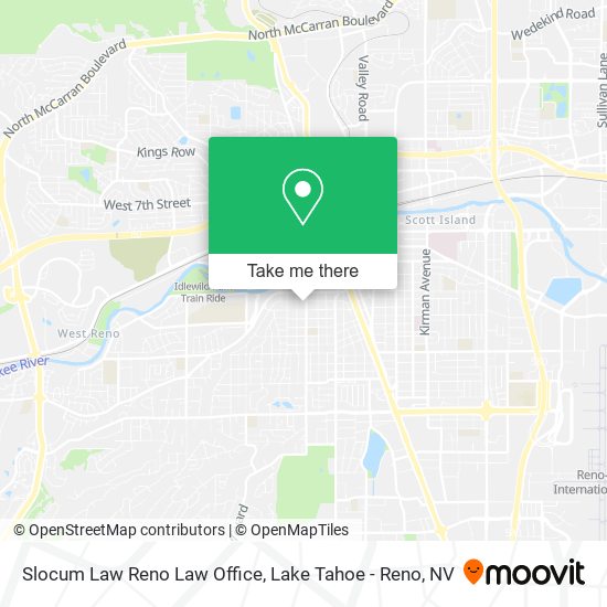 Mapa de Slocum Law Reno Law Office