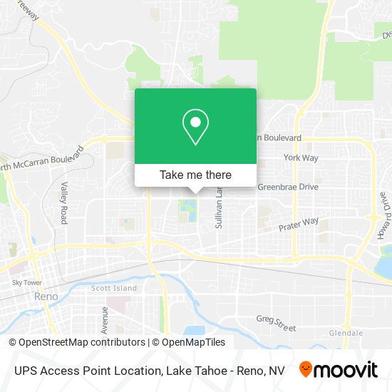 UPS Access Point Location map